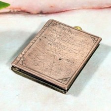 #2 Vintage Misto Giallo & Rosa Placcato Oro Libro Medaglione Collana Ciondoli 1