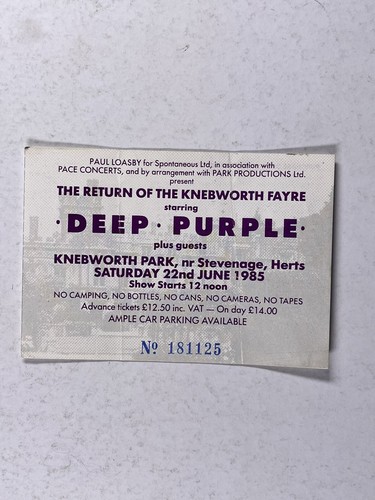 Deep purple biglietto - deep, concerto