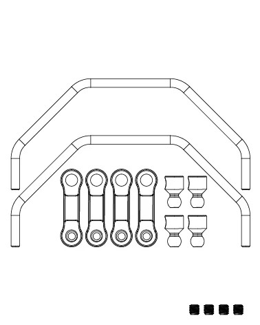Set barre antirollio anteriori