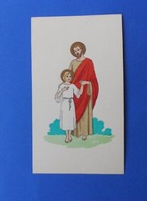 Santino HolyCard Manufatto Pochoir Meschini GM 8 San Giuseppe Gesù Bambino