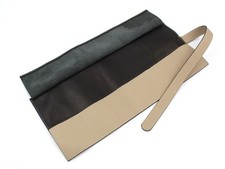 Rotolo Porta Orologi 6 Posti Pelle Martellata Tortora Antigraffio Made Italy New