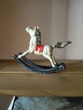 Ferma libri Fermoposta Cavallo A Dondolo Ghisa Vintage Antico