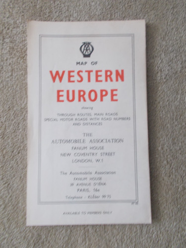 Vintage 1962 sheet road - road, map