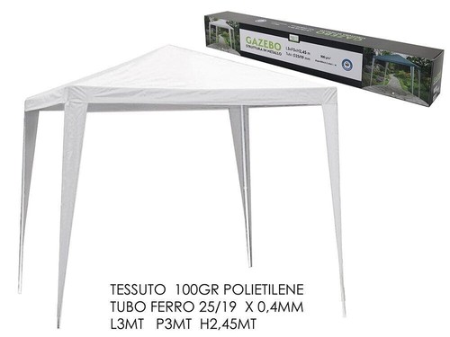 Gazebo 3x3 acciaio - m,