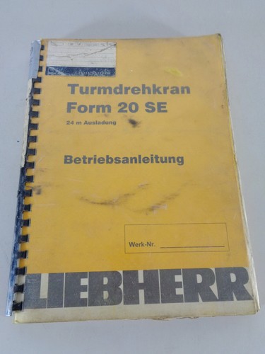 Manuale operativo liebherr gru - manuale,