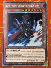 YUGIOH GORZ THE EMISSARY OF DARKNESS PLATINUM SECRET RARE 1ST NM RA03-EN210