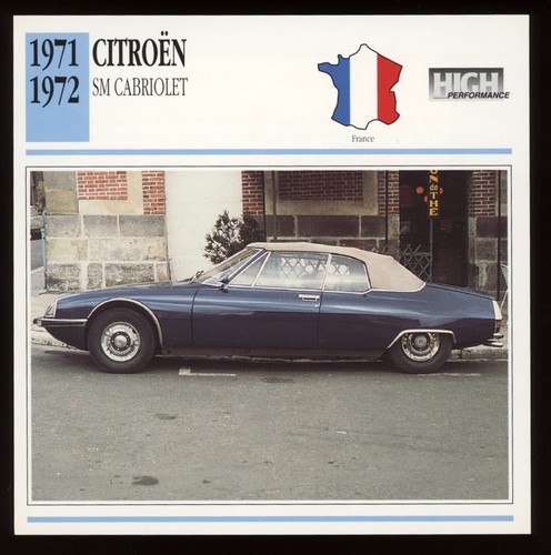 Scheda auto epoca - citroen, sm