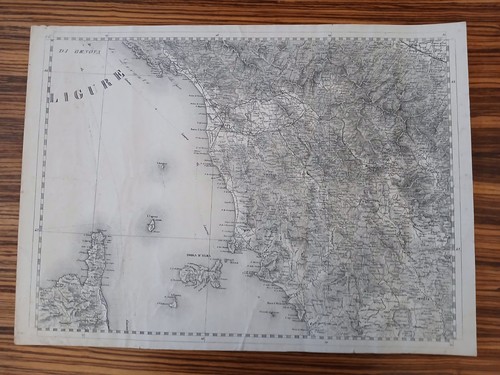 Carta geografica litografia - carta, /