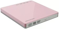 Masterizzatore DVD esterno USB colore Rosa, design slim, velocità 8x