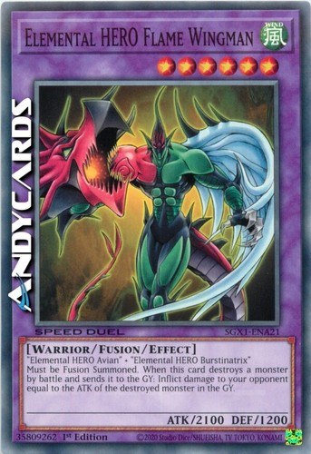 Elemental hero flame wingman - hero,