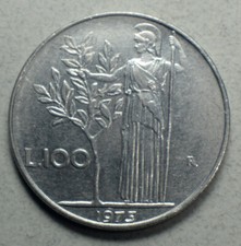 Italy 100 Lire 1975-R KM#96.1