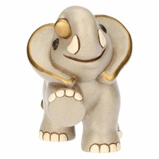 THUN, Elefante Elly in Ceramica Decorata a Mano, Versione Grande, 15 x 11.2 x 14
