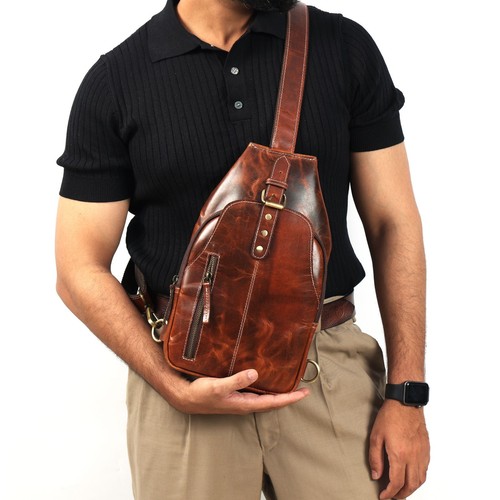 Genuine leather crossbody - genuine,