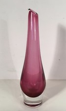 Vaso Vetro Cammeo Rosso Scandinavia Design Um 1960 Svezia?