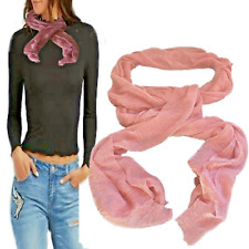 Foulard da donna tinta unita sciarpa estiva invernale leggera scialle rosa 180cm