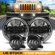 DOT 7" Halo LED Headlights +