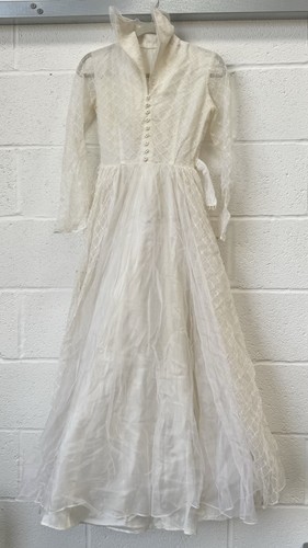 Vintage 1970s ivory lace - 1970s,