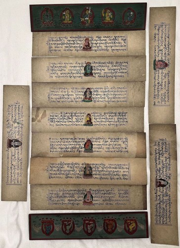 Manoscritto birmano foglie - manoscritto, su
