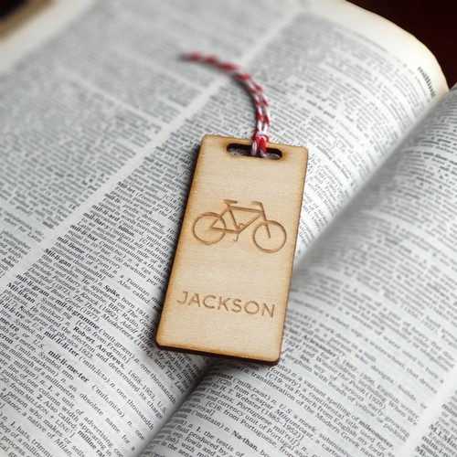 Personalised wooden bookmark - wooden,