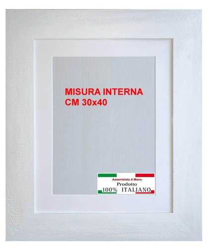 Cornice legno bianca - in,