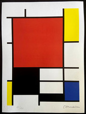 Piet Mondrian Litografia COA originale certificata numerata (Mark-Rothko)