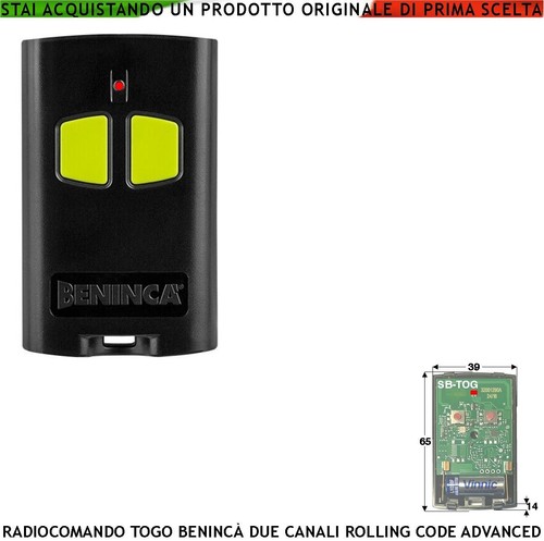 Radiocomando benincà go - radiocomando, to.go