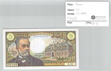 Biglietto Francia - 5 Franchi - 5.5.1967 - Fayette 61(5) - N°0136786466