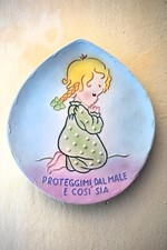 LENCI!!     RARISSIMO    PIATTO  CON  ANGELO BAMBINO PORCELLANA