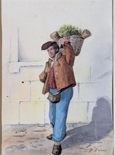 Antico dipinto acquerello