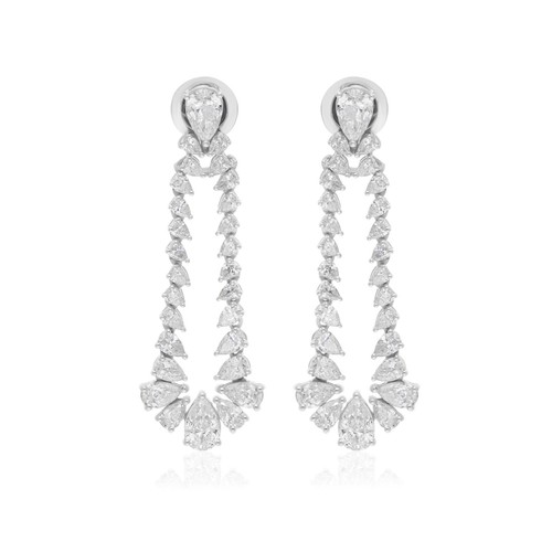 77ct pera diamante orecchini - pera,