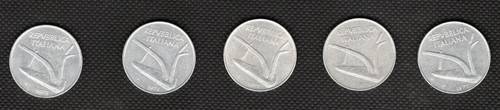 Monete lire anni - 5,