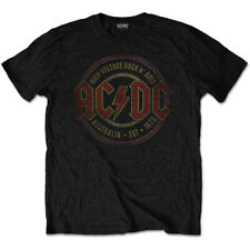 T-shirt da uomo nera AC/DC con licenza ufficiale Est 1973 Rock ACDC Band