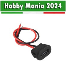 USB Type-C Connettore Impermeabile Femmina Ricarica Pannello Montaggio 2Pin