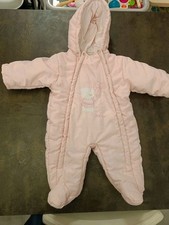 Abbigliamento Neonata, Tuta Da Neve 9-12 Mesi Rosa