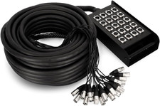 Adam Hall K 20 C 15 - Cavo Multiplo 16/4 Con Ciabatta Audio Stagebox, 15 M