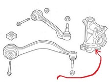 Snodo mozzo ruota anteriore sinistro BMW serie 3 4 G20 G21 G22 31206878609 2017 in poi