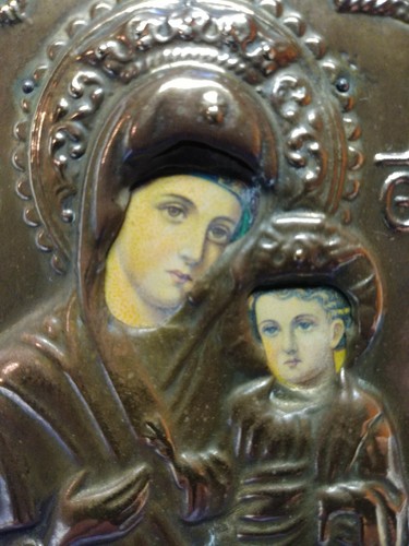 Antique russian icon madonna - russian,
