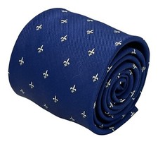 cravatta blu royal con fleur
