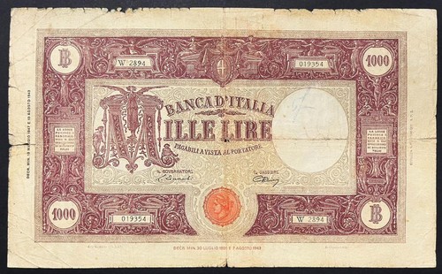 Repubblica italiana 1000 lire - italiana,