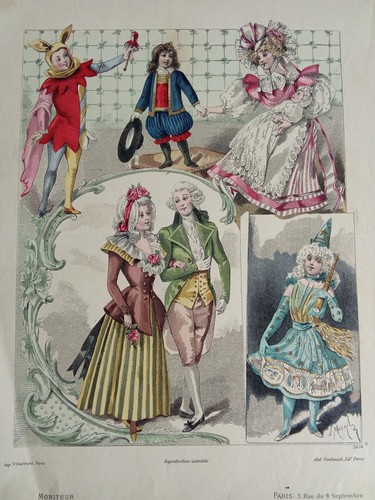 Litografia antica costumi - litografia,