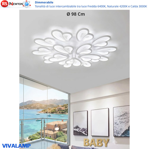 Plafoniera led 210w grande xxl - plafoniera,