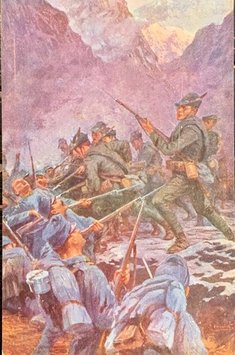 Cartolina ww1 assalto - cartolina,
