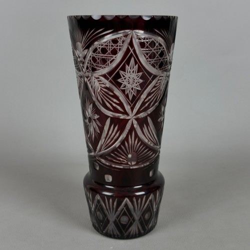 Vaso cristallo boemia rosso - boemia,