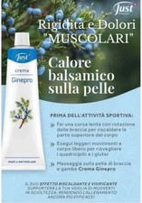 Crema ginepro just 100 ml per cervicale reumatismi  artrosi traumi ematomi nuova
