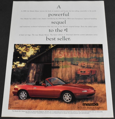 Pubblicità stampa 1994 mazda - stampa,