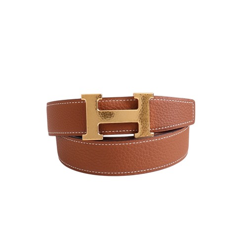 Hermes reversible belt gold - hermes, h