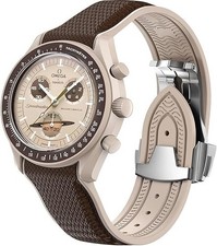REBANDACE Cinturino per Orologio Omega x Swatch MoonSwatch 20mmFibbia Pieghevole Cinturino C...