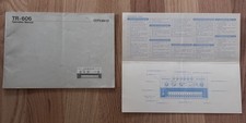 TOGETHER vintage ROLAND TR-606 manuale operativo e scheda istruzioni one sheet