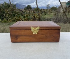 Scatola bauletto,cofanetto in legno di castagno fatto a mano 34x24x11