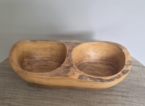 Handcrafted double wood - wood, olive